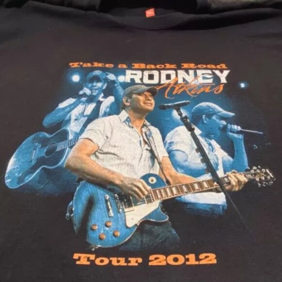 Rodney Atkins Concert T-Shirt Men's Hanes 2XL Black Graphic Logo Tour 2012 GUC - Picture 10 of 11